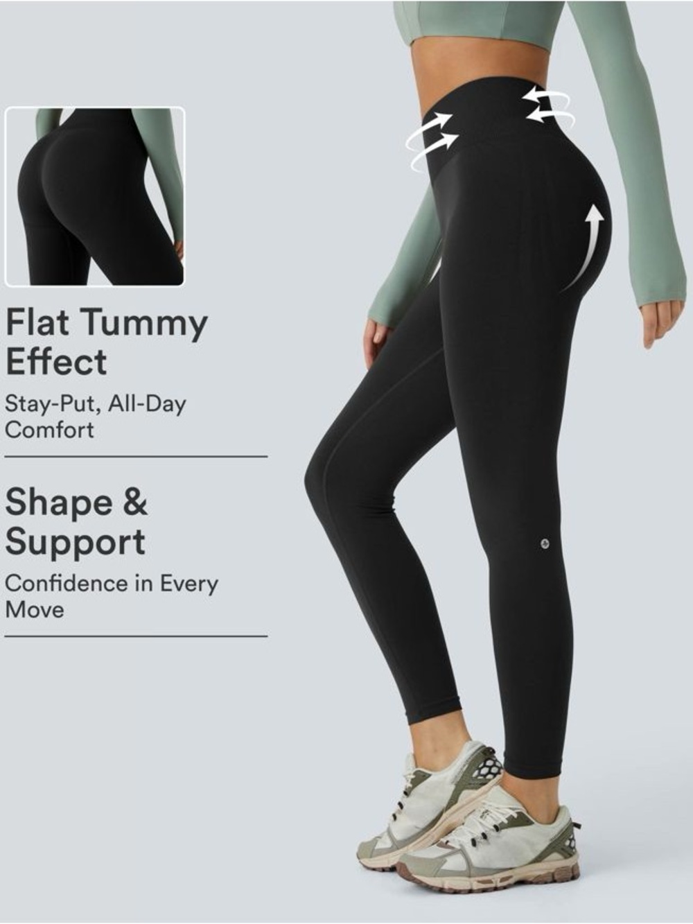 HALARA High-Waist Black Sculpting Leggings - NWOT